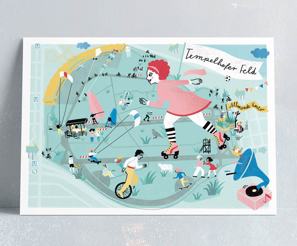 Ulrike Jensen Illustration - Tempelhofer Feld