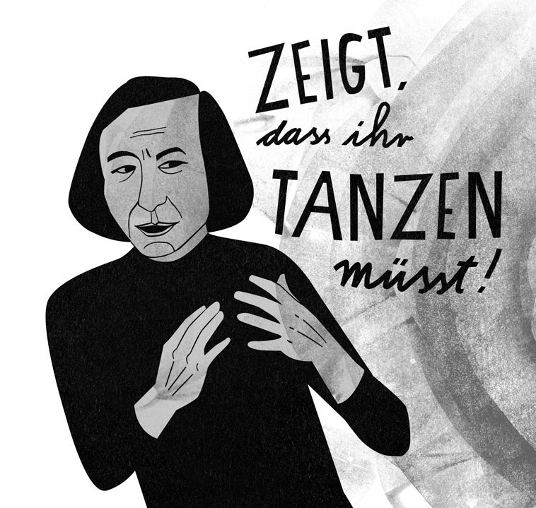 Ulrike Jensen - Projekt Portrait Illustration - Gret Palucca