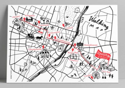 Illustrierte Stadtkarte München