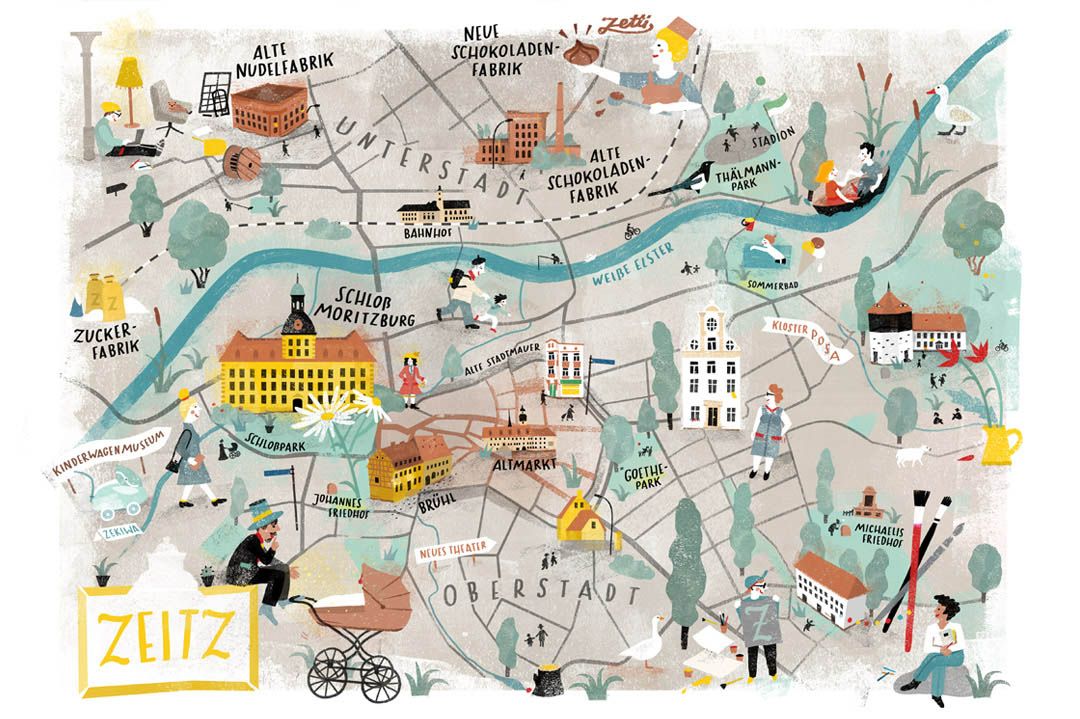 Ulrike Jensen - Projekt Illustrierte Reise Karte - Travel Guide Illustration