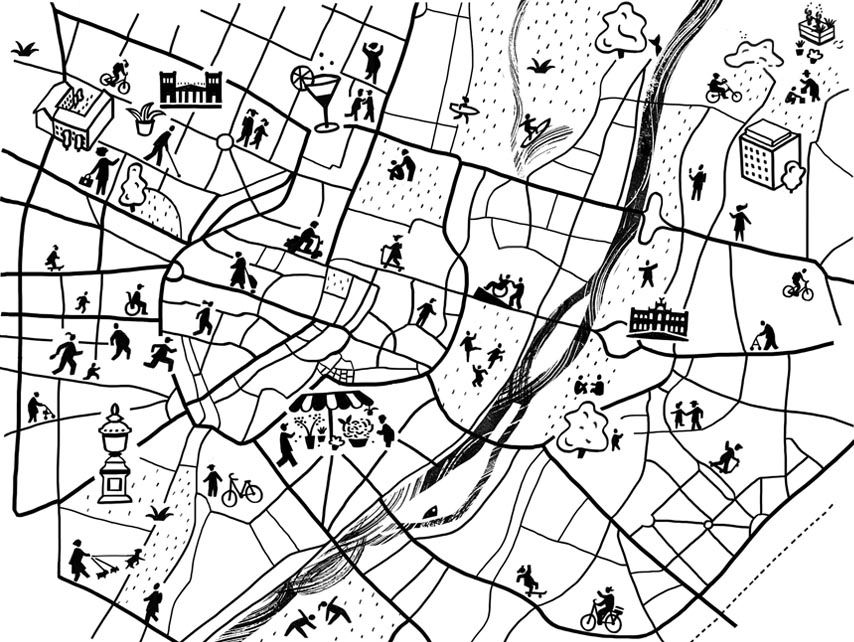 Wie Illustration Vielfalt wirksam sichtbar macht - Blog Ulrike Jensen Illustration - Stadtbild