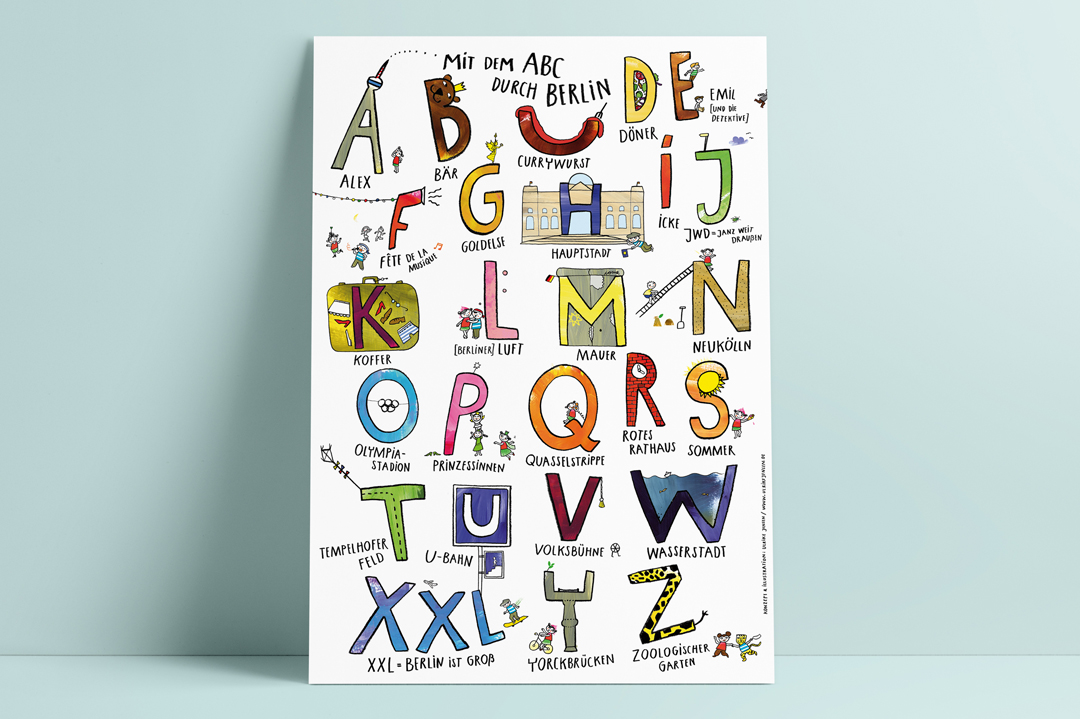 kinder abc poster berlin playful abc education poster