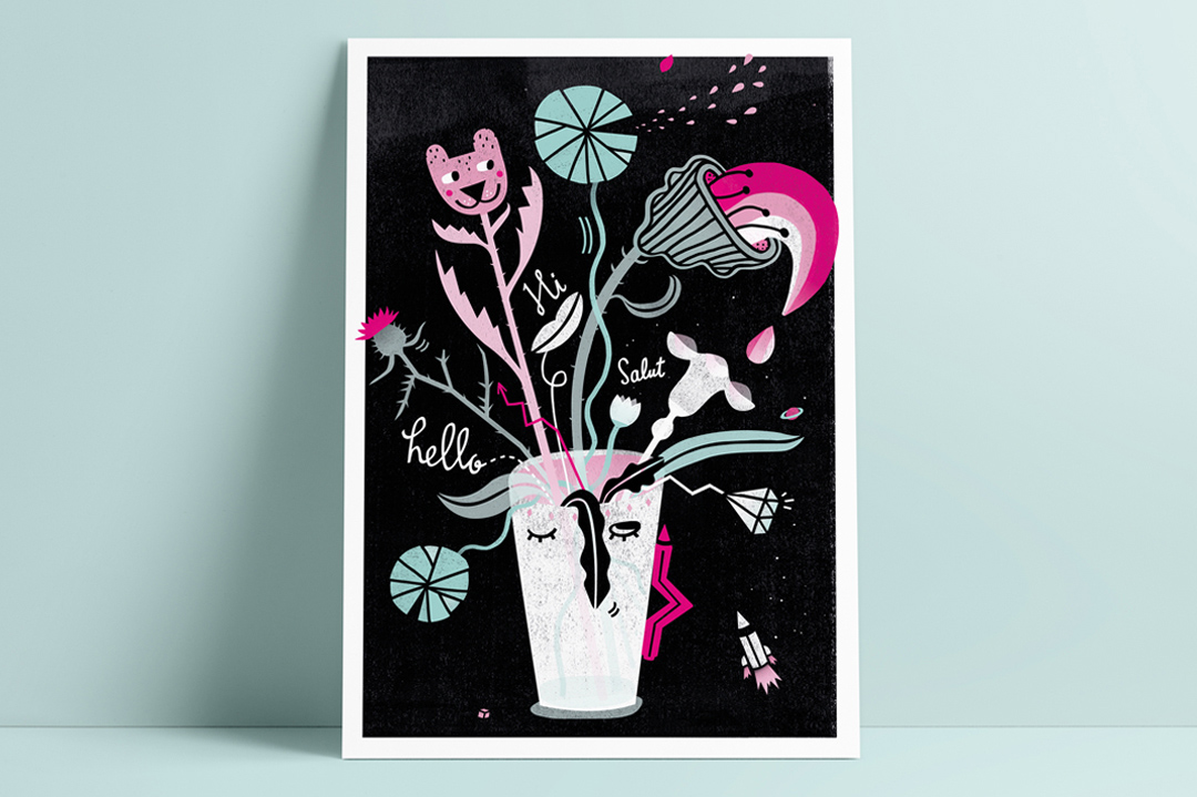 flower fine art print postcard